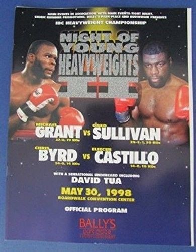 Night Of The Young Heavyweights II Grant Sullivan Tua Program 5/30/1998 122135