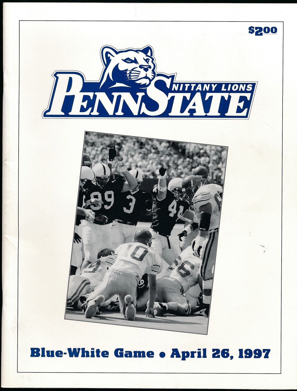 1997 Penn State Blue/White College Football Game Program 04/26