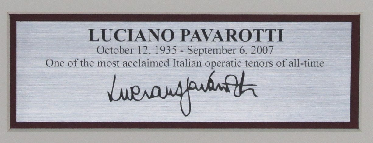 Luciano Pavarotti Laser Autographed Record Album Cover with Record Framed 187711