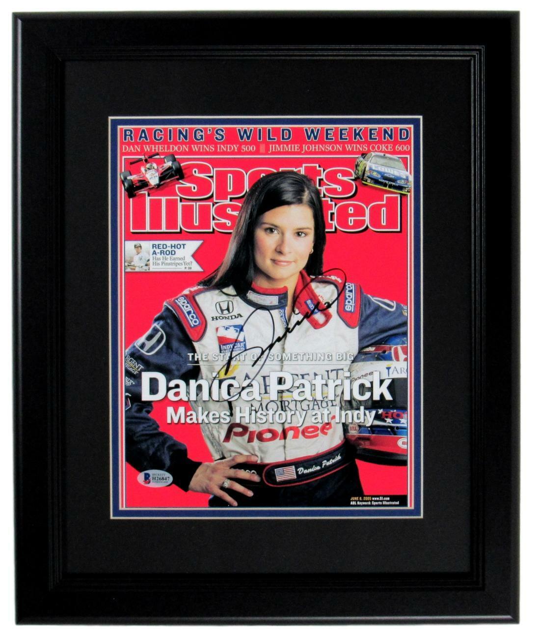 Danica Patrick NASCAR Signed 8x10 Framed Sports Illustrated Print BAS 152449