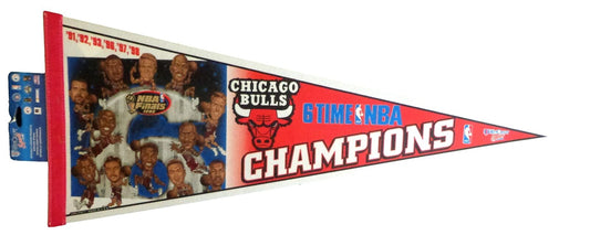 1998 Chicago Bulls 6 Time NBA Champions 30x12 Felt Pennant 176863