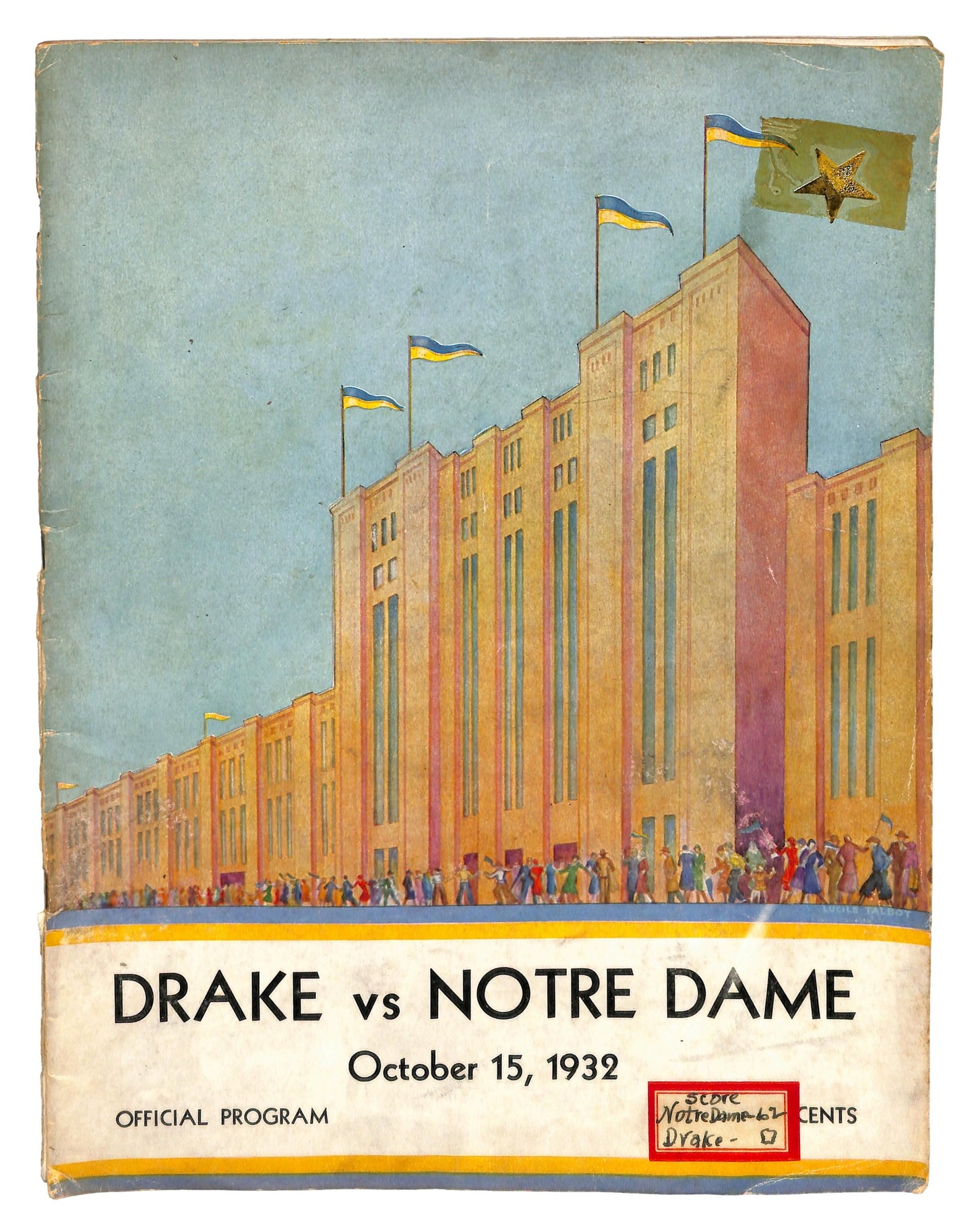 10/15/1932 Drake vs. Notre Dame College Program 185781