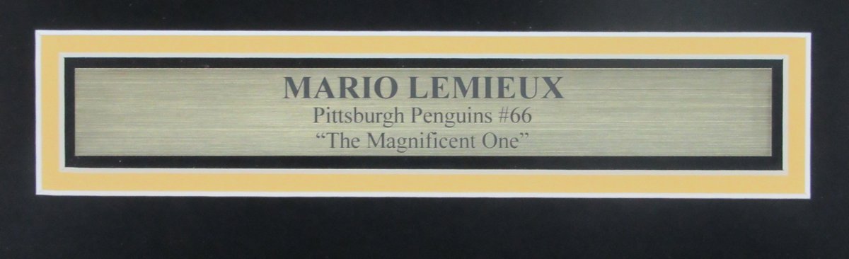 Mario Lemieux HOF Autographed 8x10 Photo Collage Penguins Framed JSA 500011