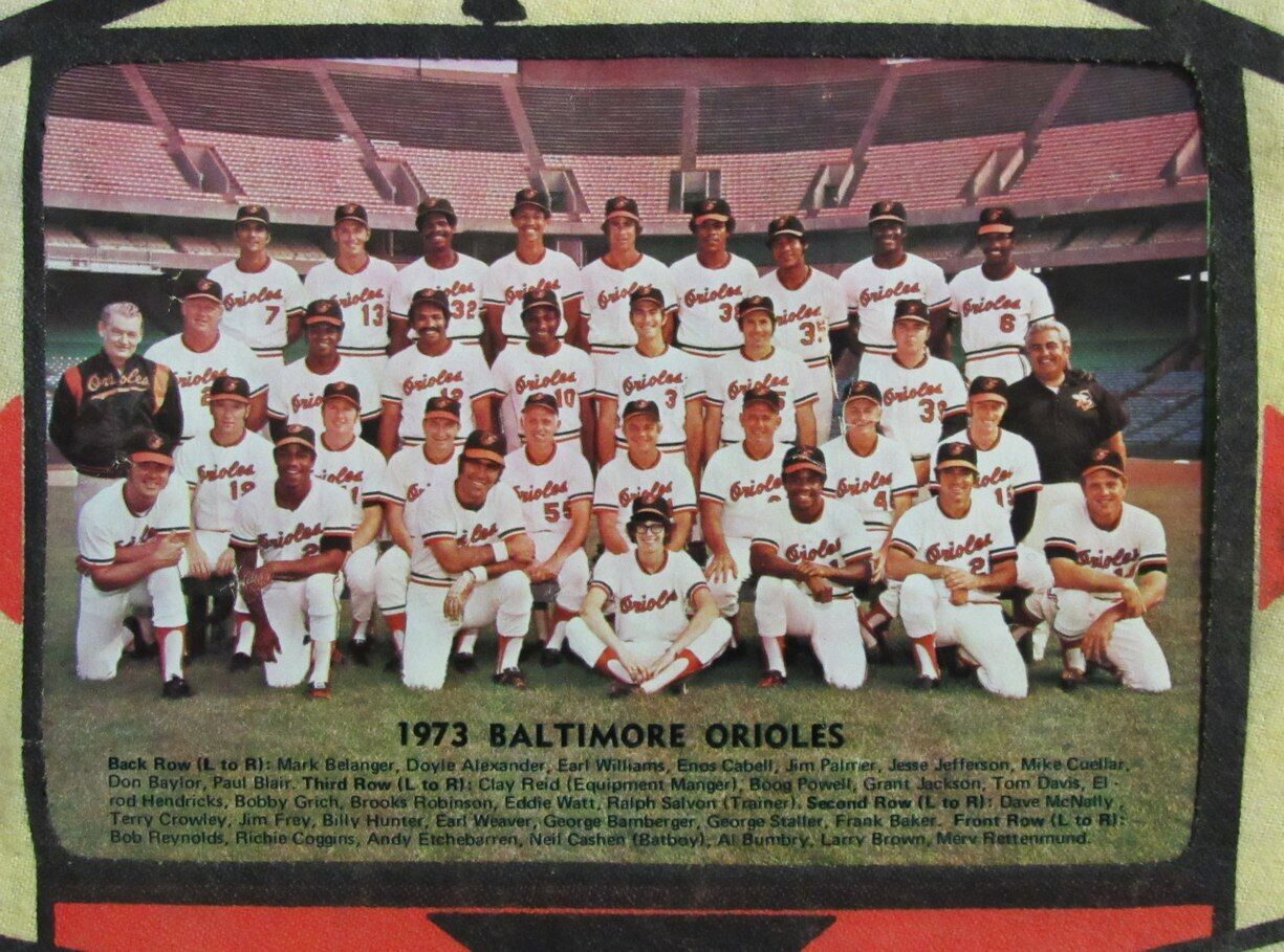 1973 Baltimore Orioles Baseball 30x12 Felt MLB Pennant with Team Photo