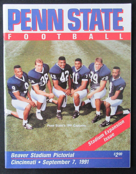 1991 Penn State vs. Cincinnati College Football Game Program 09/07