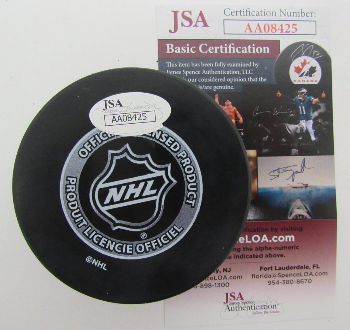 Kimmo Timonen Flyers Autographed/Signed 2010 Winter Classic Logo Puck JSA 139253