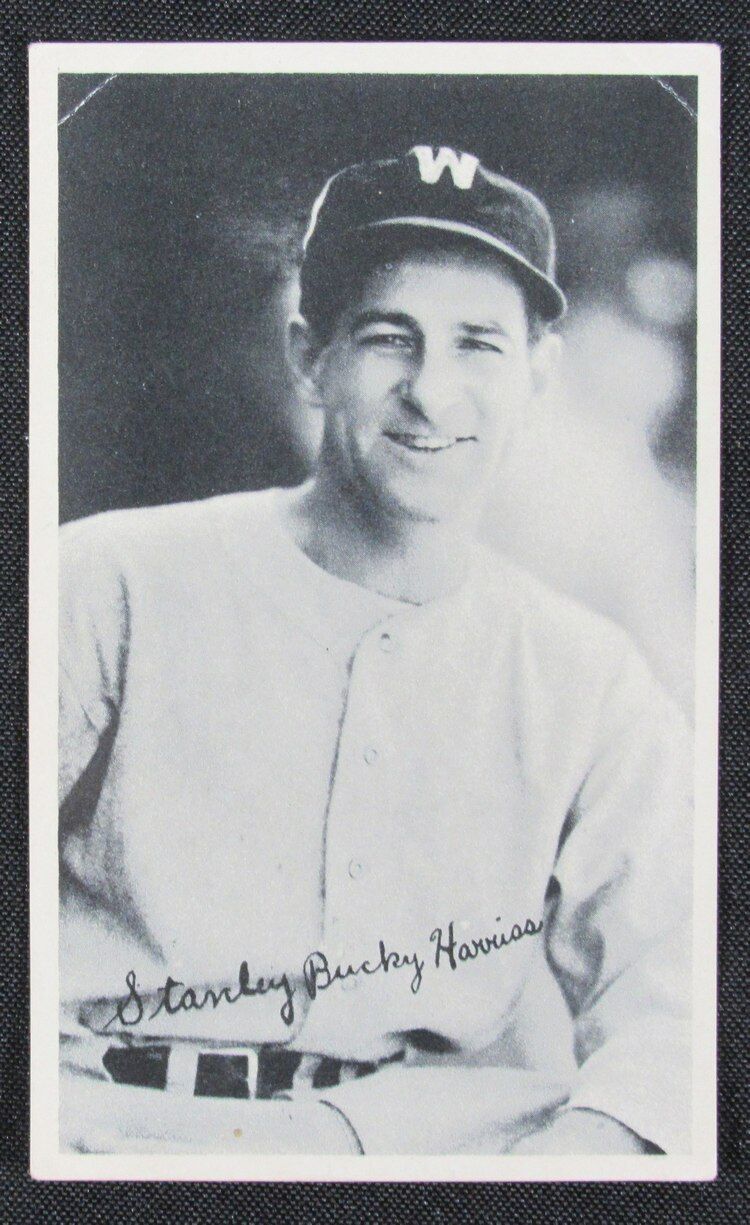 1936 National Chicle Baseball Fine Pen Premium R313 Bucky Harris Senators