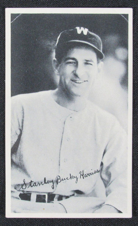 1936 National Chicle Baseball Fine Pen Premium R313 Bucky Harris Senators