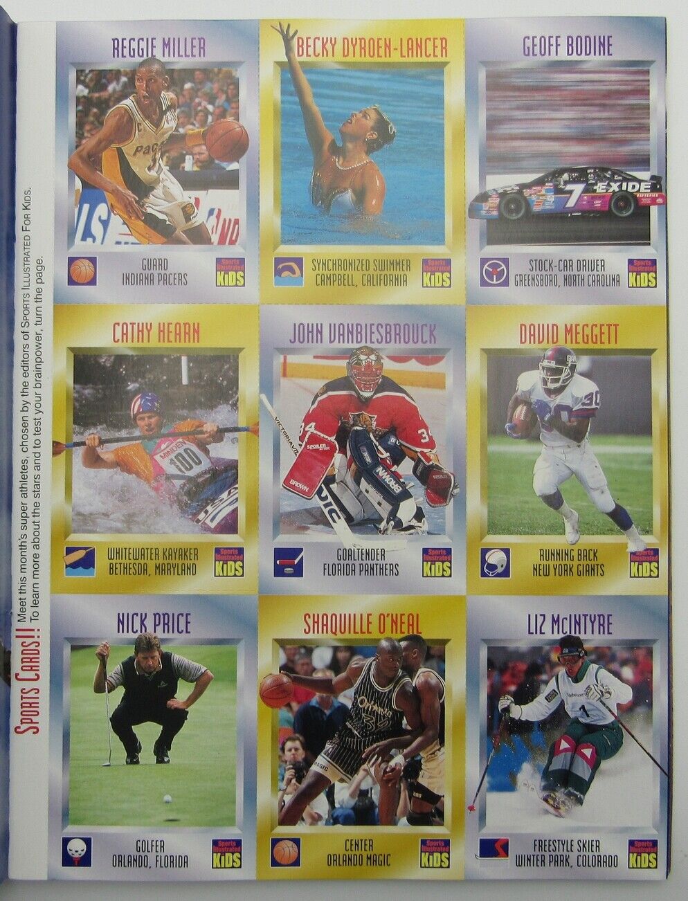 1995 Sports Illustrated for Kids Magazine w/ Shaquille O'Neal Uncut Sheet 159394