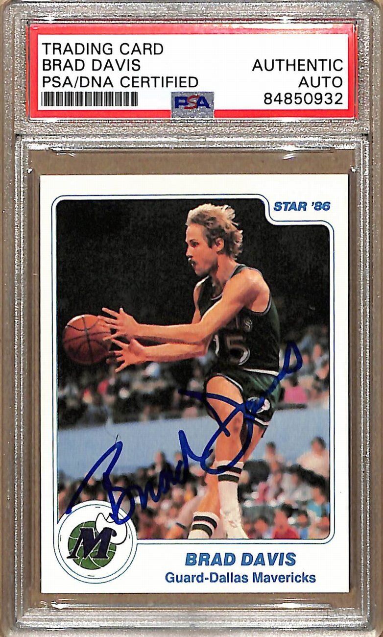 1985-86 Star Company #161 Brad Davis Mavericks Signed/Auto Card PSA/DNA 178887