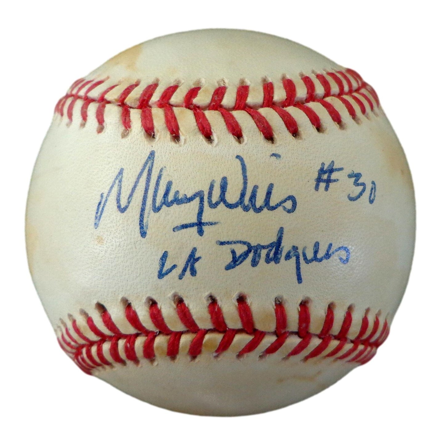 Maury Wills Autographed/Inscribed OAL Baseball Seattle Mariners JSA 180160