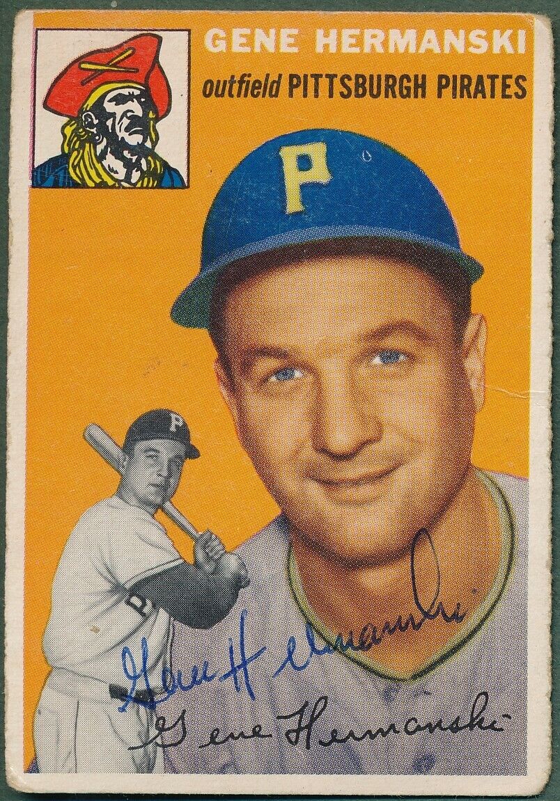 Gene Hermanski Pirates Signed/Auto 1953 Topps Baseball Card #228 162320