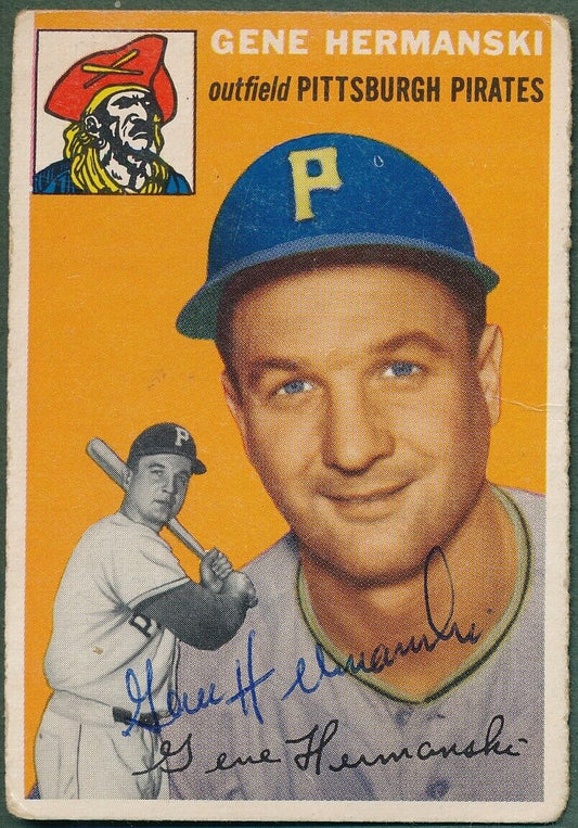 Gene Hermanski Pirates Signed/Auto 1953 Topps Baseball Card #228 162320