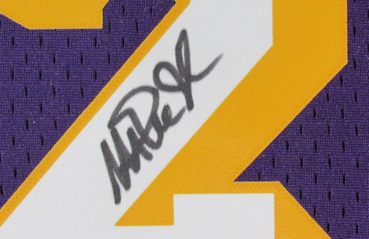 Earvin "Magic" Johnson HOF Autographed Jersey Los Angeles Lakers Framed Beckett