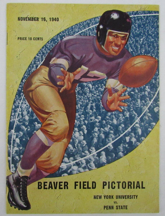 1940 Penn State Nittany Lions vs New York Univ. College Football Program 137535