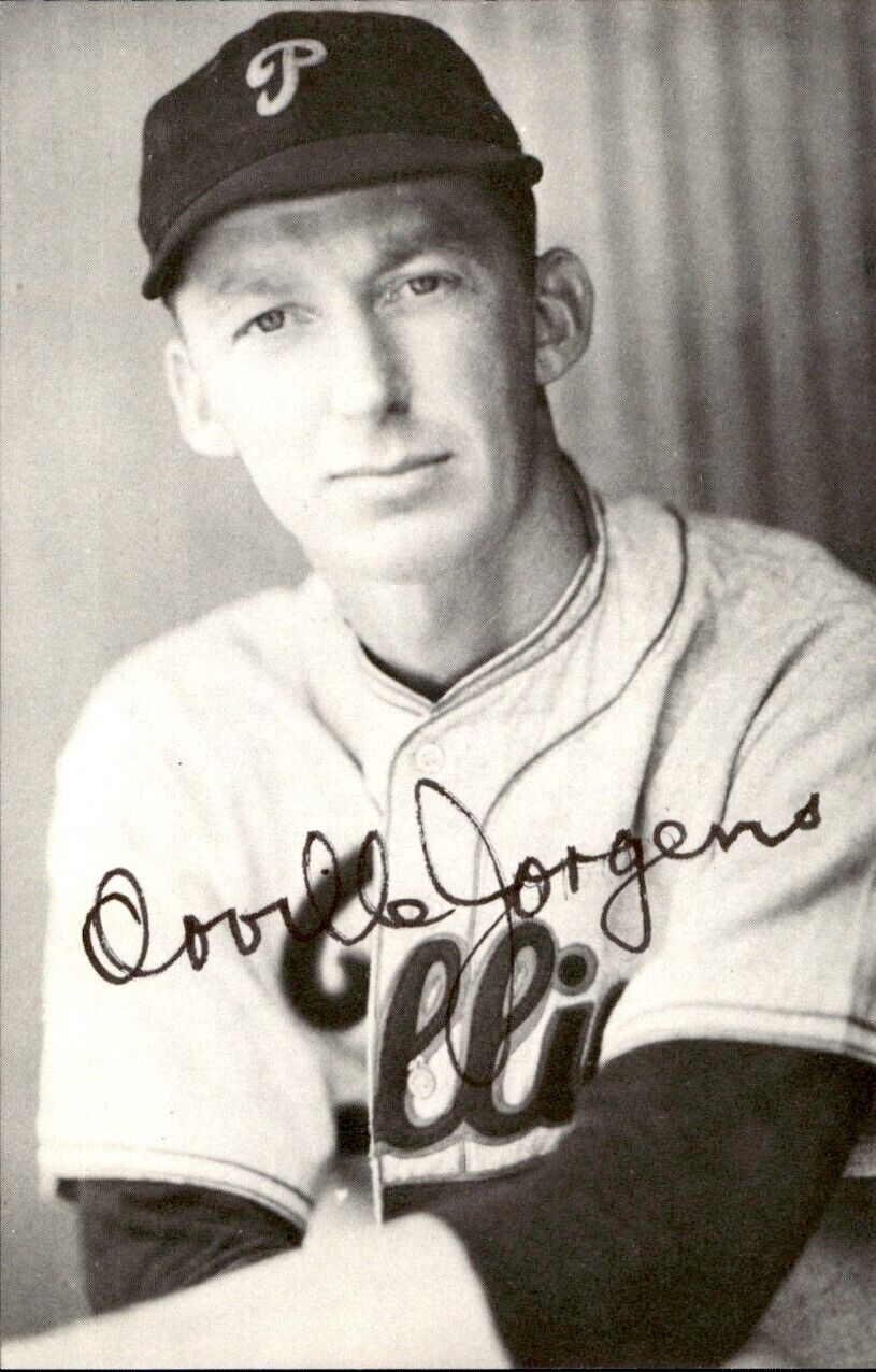 Orville Jorgens Phillies d. 1992 Signed/Autographed 3x5  Photo 178496
