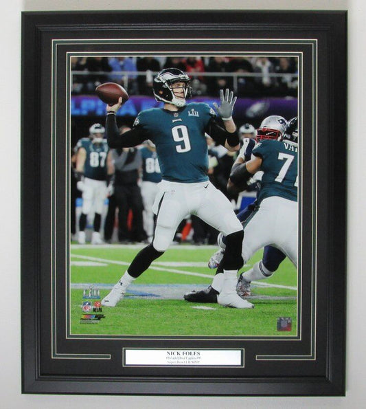 Nick Foles Eagles Super Bowl LII 52 16x20 Inch Photo Framed UNSIGNED 131807