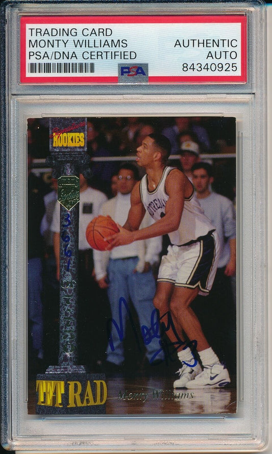 Monty Williams Knicks Signed/Auto 1994 Signature Rookies Card PSA/DNA 163622