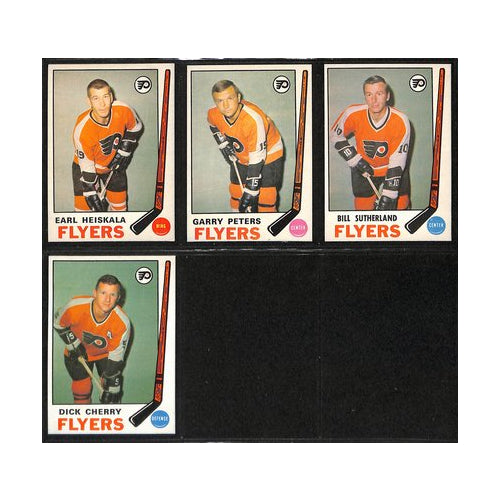 Lot of (4) 1969-70 O Pee Chee Hockey Cards Sutherland, Peters, Heiskala 192472