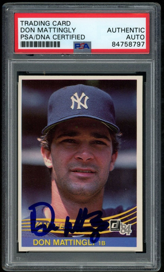 1984 DONRUSS Don Mattingly #248 Authentic Card Signed New York Yankees PSA/DNA