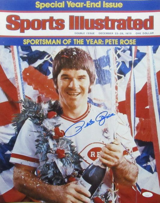 Pete Rose Cincinnati Reds Autographed/Signed 16x20 Photo JSA 189708