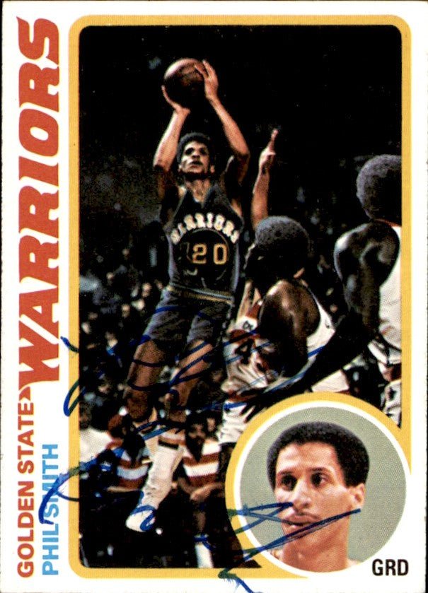 Phil Smith Autographed 1978-79 TOPPS Basketball Card #33 Warriors 182967