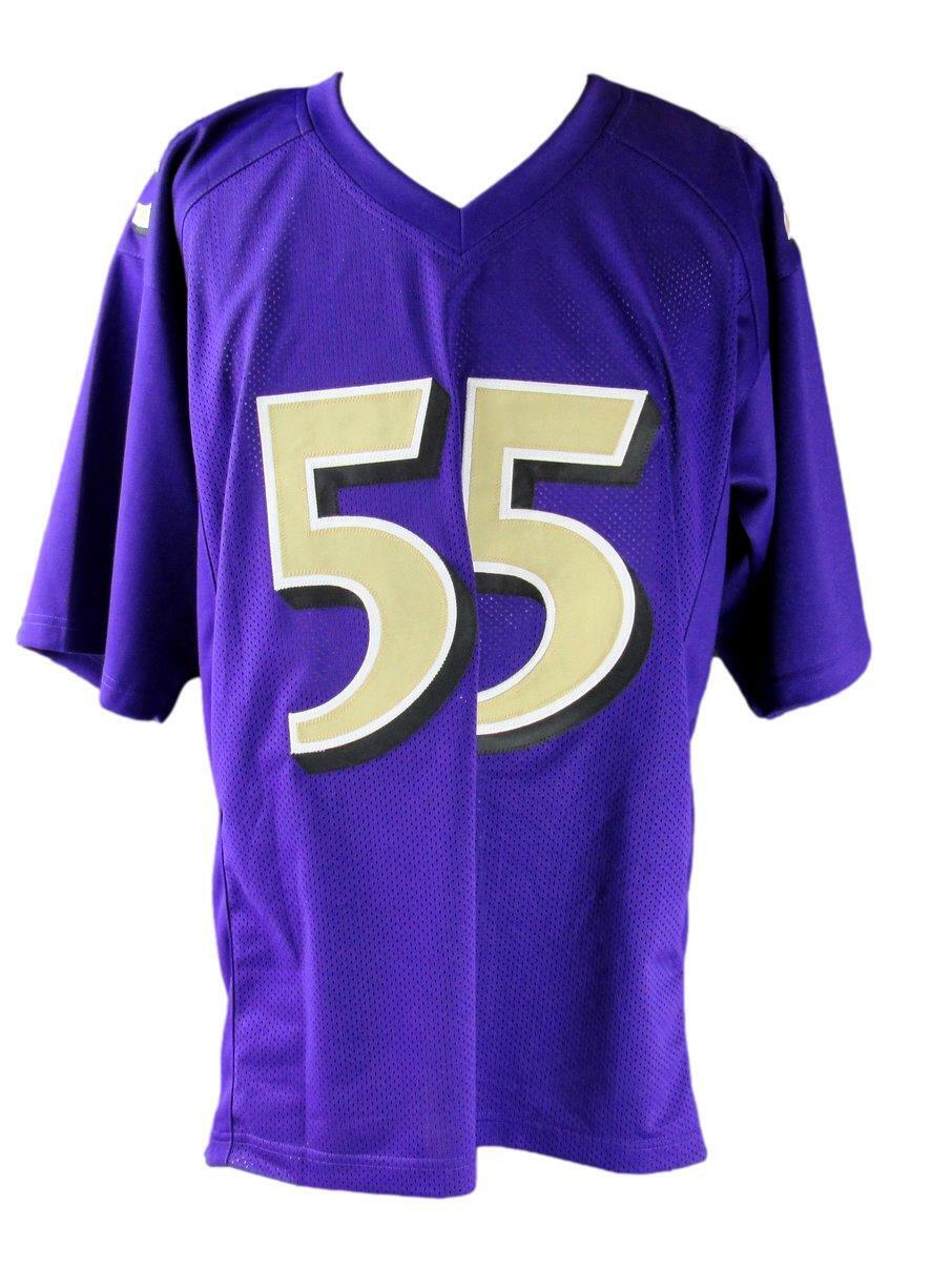 Terrell Suggs Autographed Purple Custom Jersey Baltimore Ravens Beckett