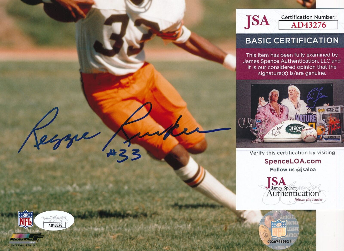 Reggie Rucker Autographed 8x10 Photo Cleveland Browns JSA