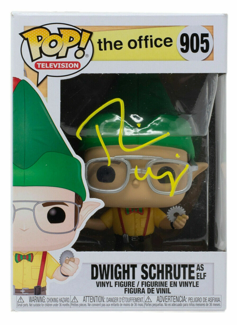 Rainn Wilson Signed Dwight Schrute The Office Funko Pop 905 PSA/DNA  ITP 160481