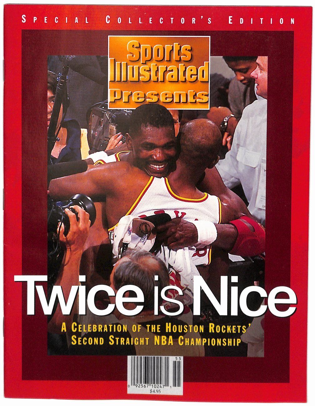 1995 Twice is Nice Houston Rockets Sports Illustrated NO LABEL Newstand 182412