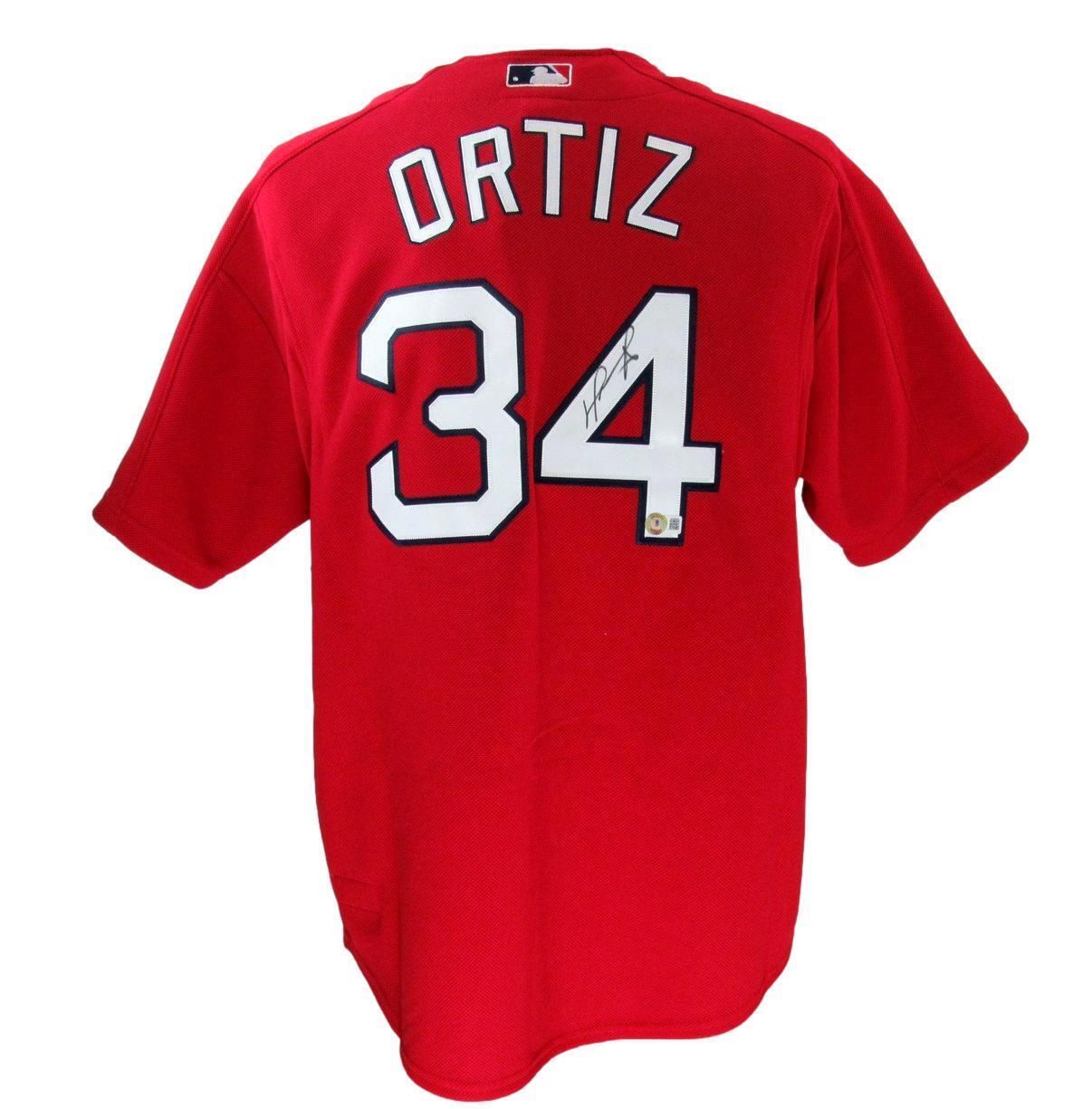 David Ortiz HOF Autographed Mitchell & Ness Jersey Red Sox Beckett 177075