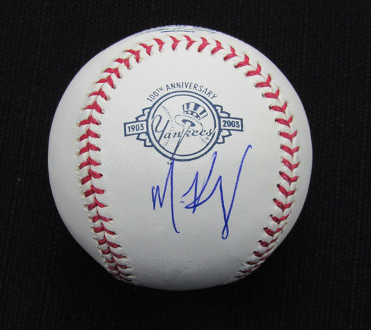 Michael King Signed/Auto Yankees 100th OML Baseball MAB Inscr 187119