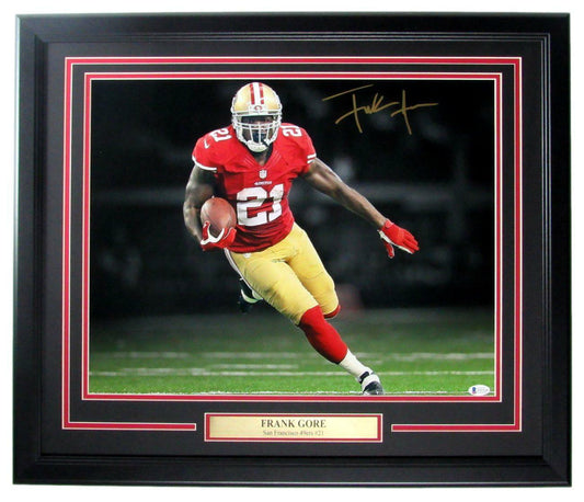 Frank Gore San Francisco 49ers Signed/Auto 16x20 Photo Framed  Beckett 158961