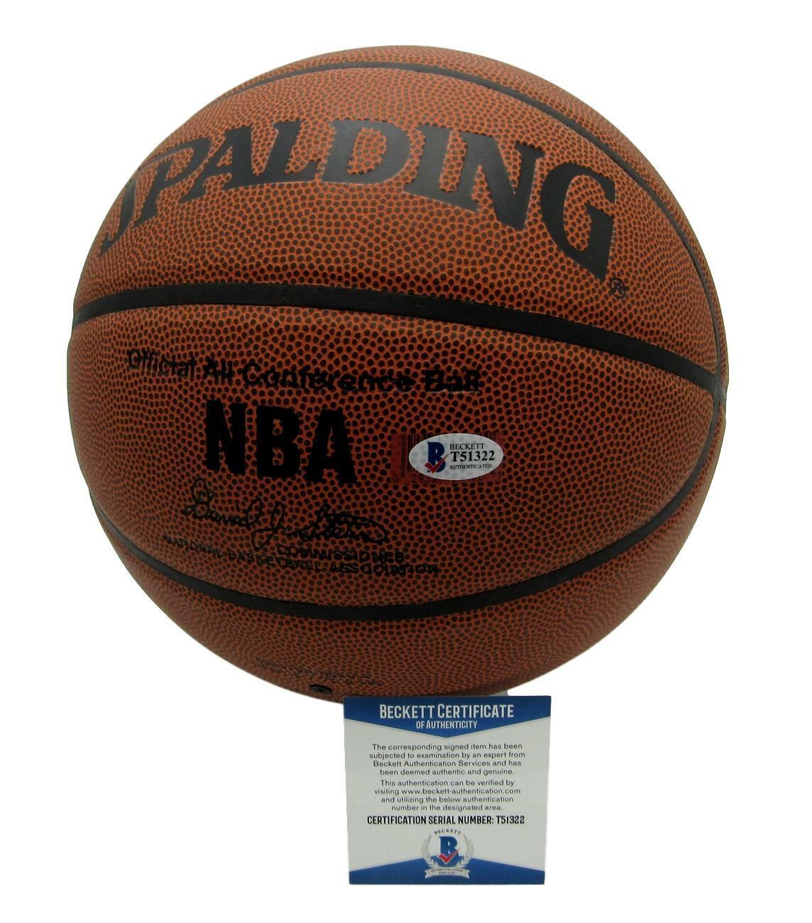 Marques Haynes HOF Signed Globetrotters Spalding Basketball Beckett 151447