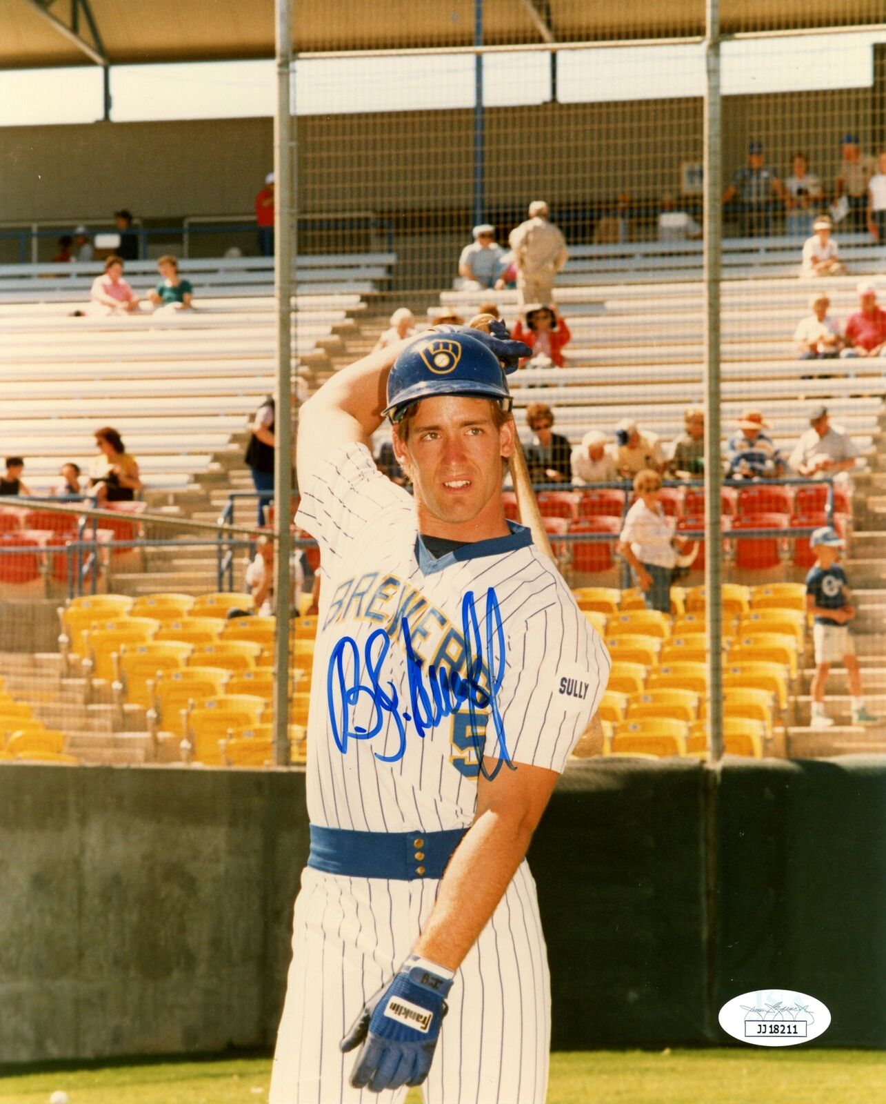 BJ Surhoff Brewers Signed/Autographed 8x10 Photo JSA 154490