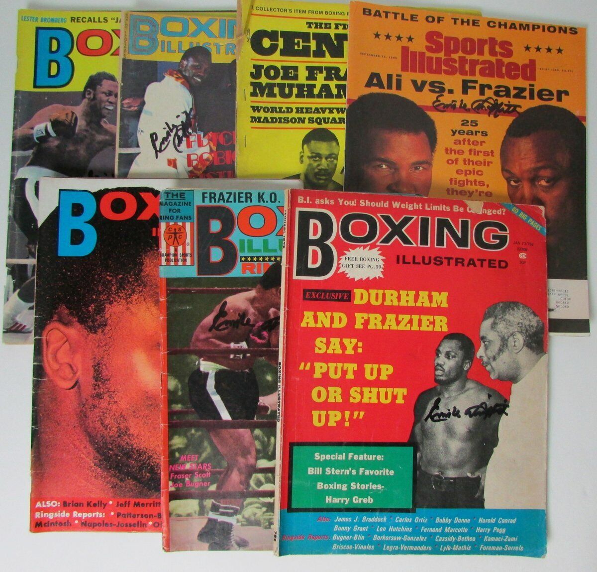 Lot of 7 Emile Griffith Signed/Autographed Boxing Magazines 1970's-80's 147532