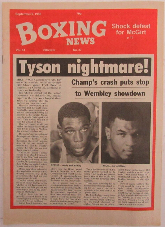 September 9, 1988 Boxing News Magazine Mike Tyson 167726