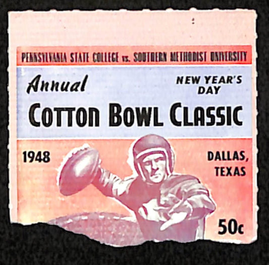 1948 Cotton Bowl Penn State vs. SMU College Football Ticket Stub Walker 190209