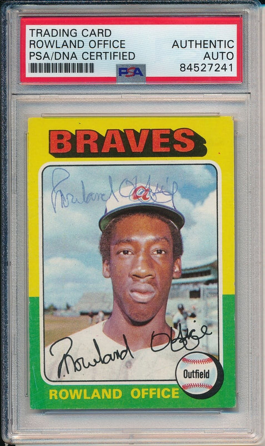 Rowland Office Braves Signed/Autographed 1975 TOPPS Card #262 PSA/DNA 166613