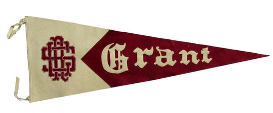 Vintage 1950's Grant Football 34x12 Felt Pennant