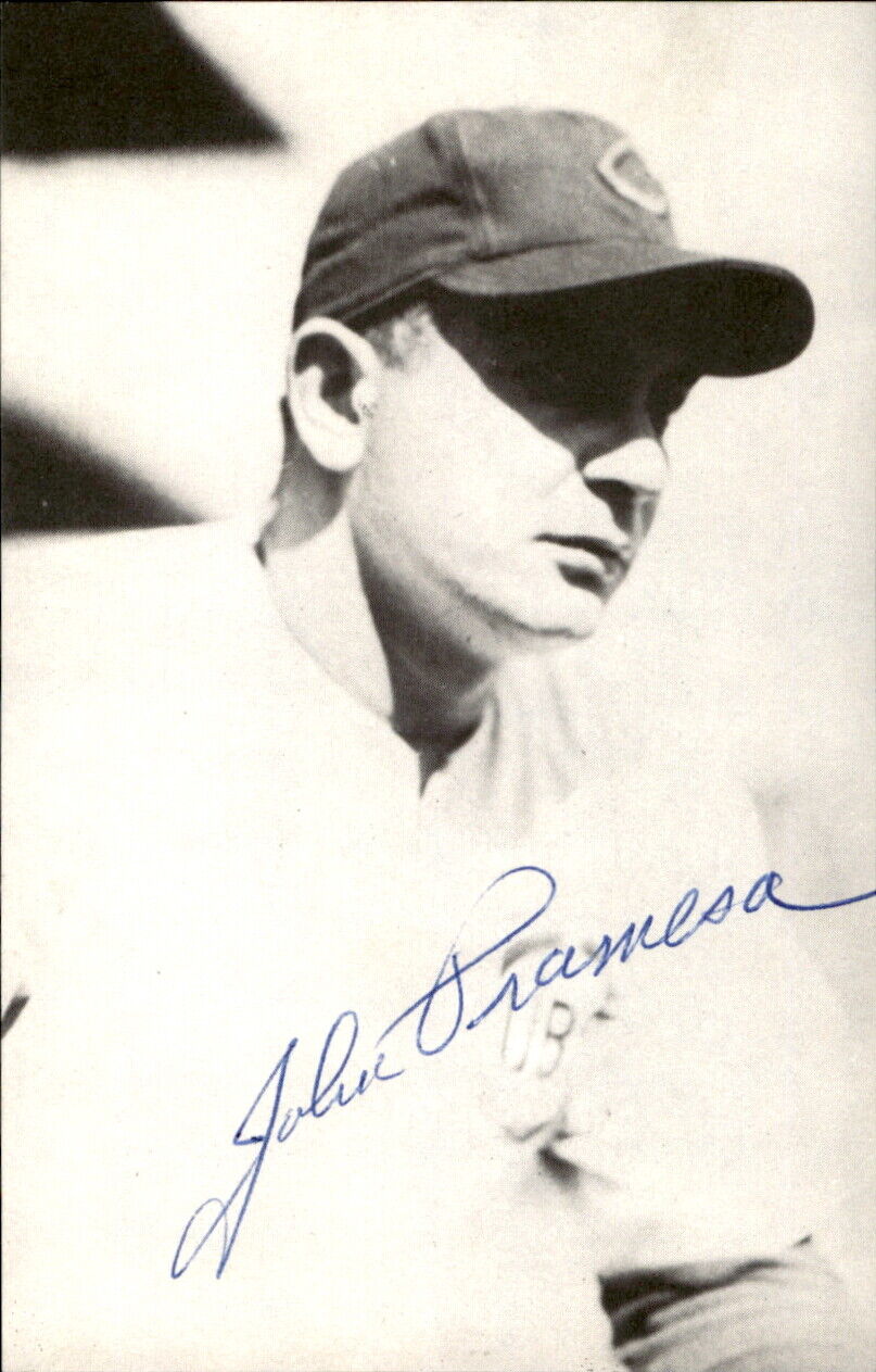 Johnny Pramesa Chicago Cubs d. 1996 Signed/Auto 3x5  Photo 178725