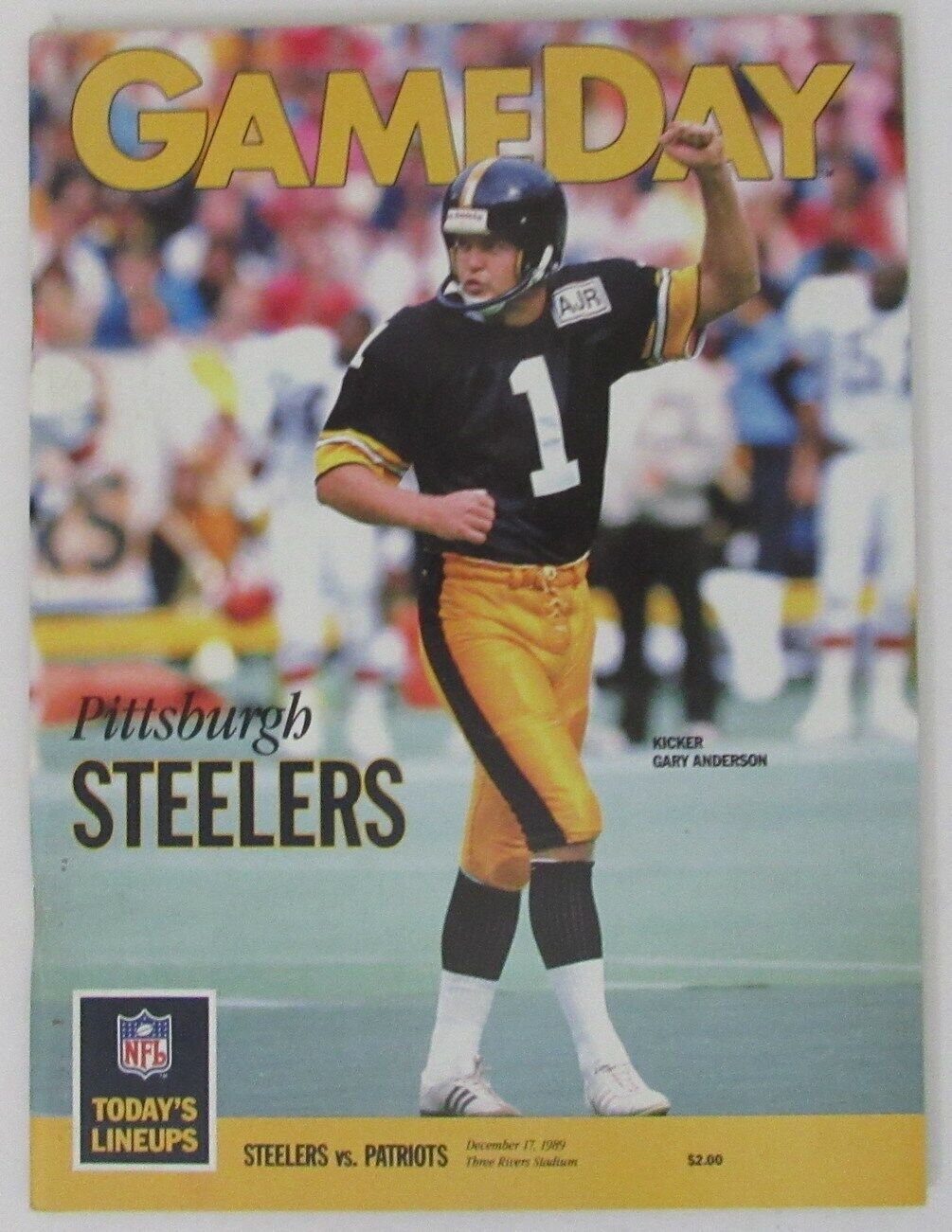 December 17, 1989 Steelers vs. New England Patriots NFL GameDay Program