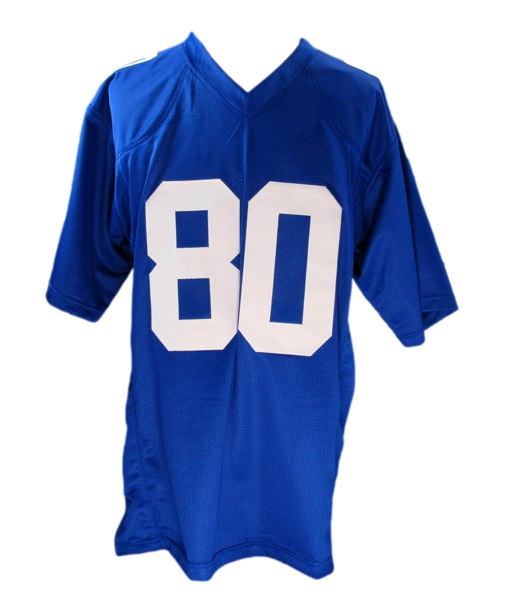 Jeremy Shockey Signed Blue Custom Football Jersey Giants Beckett 186589