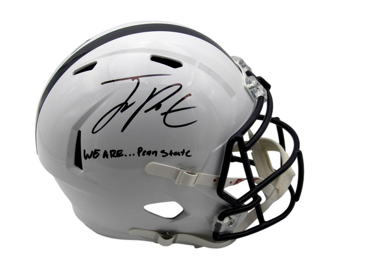 Joey Porter Jr. Signed/Inscr Full Size Speed Replica Helmet Penn State PSA/DNA