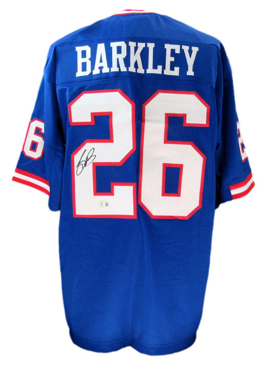 Saquon Barkley Autographed New York Giants Custom Jersey Beckett 186810