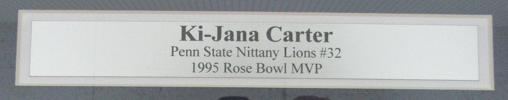 Ki-Jana Carter PSU 1995 Rose Bowl MVP Signed 16x20 Photo Framed JSA 138651