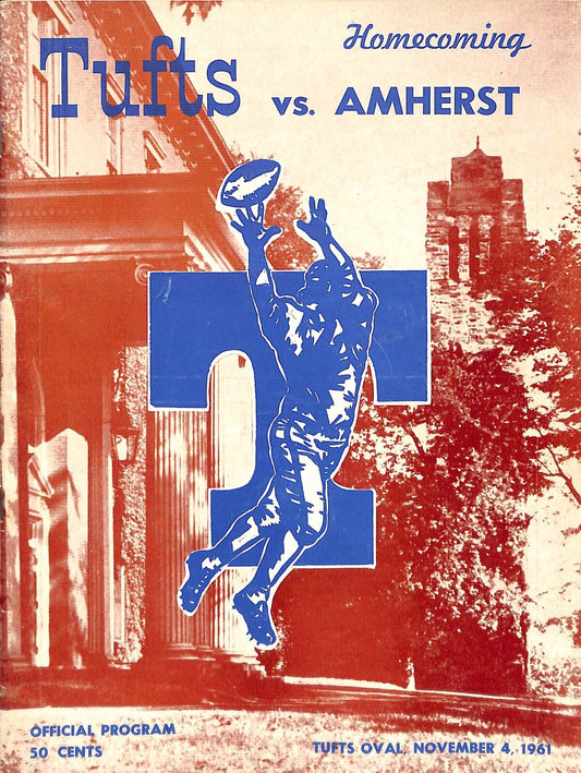 1961 Tufts vs. Amherst Homecoming 11/4/61 Football Game Program 180253