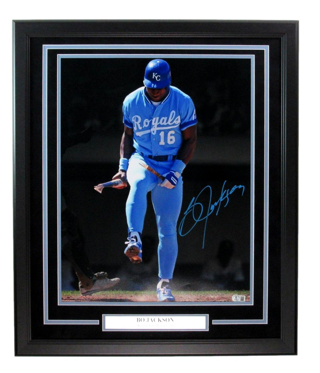 Bo Jackson Signed/Auto 16x20 Photo Kansas City Royals Framed Beckett 192364
