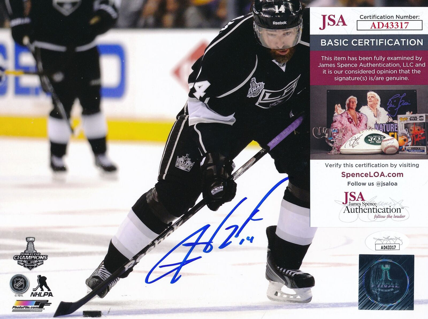 Justin Williams Autographed 8x10 Photo Los Angeles Kings JSA