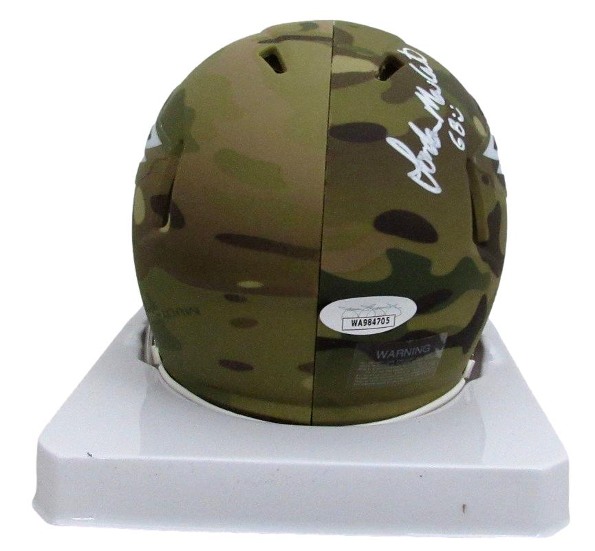 Jordan Mailata Autographed Mini Camo Football Helmet Eagles JSA 183543